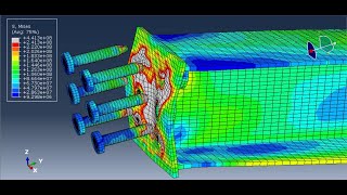 Simulation and modeling of steel beam-to-CFST column connection with bolt in Abaqus Wealth