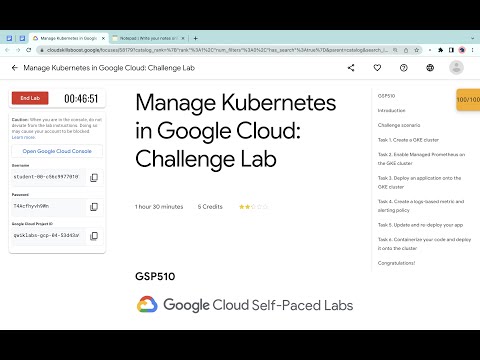 ☁ Deploy to Kubernetes in Google Cloud: Challenge Lab logbook
