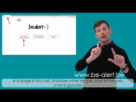 BE-Alert: Comment s'inscrire?