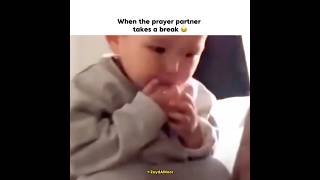 Who else’s kids do this? #funnykids #muslimkids #prayer #parentinglife #wholesome