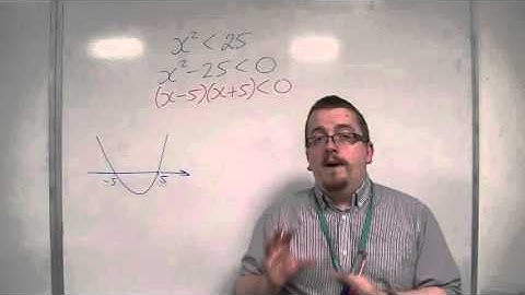 OCR MEI Core 1 4.03 Solving x^2 less than 25