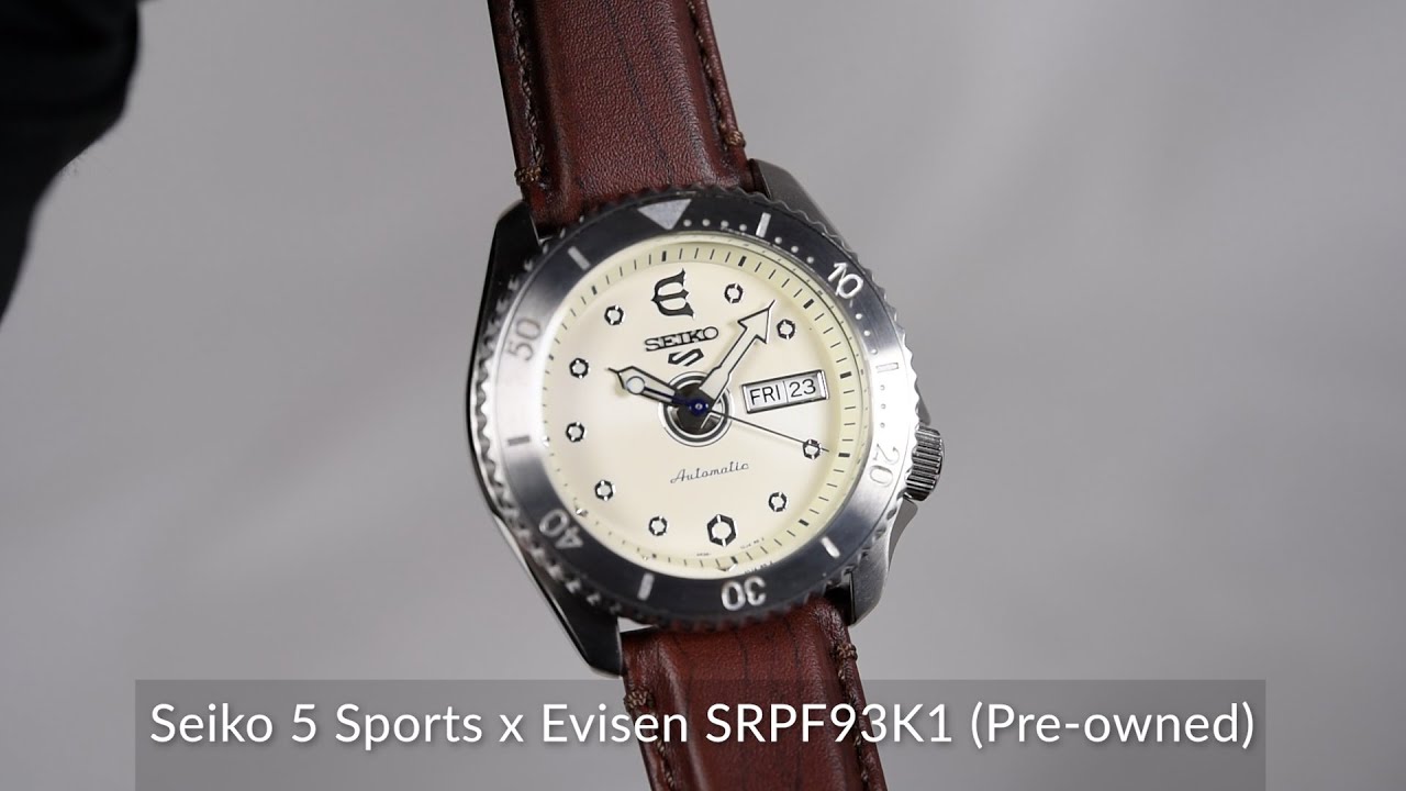 Seiko 5 Sports x Evisen SRPF93K1 (Pre-owned) - YouTube
