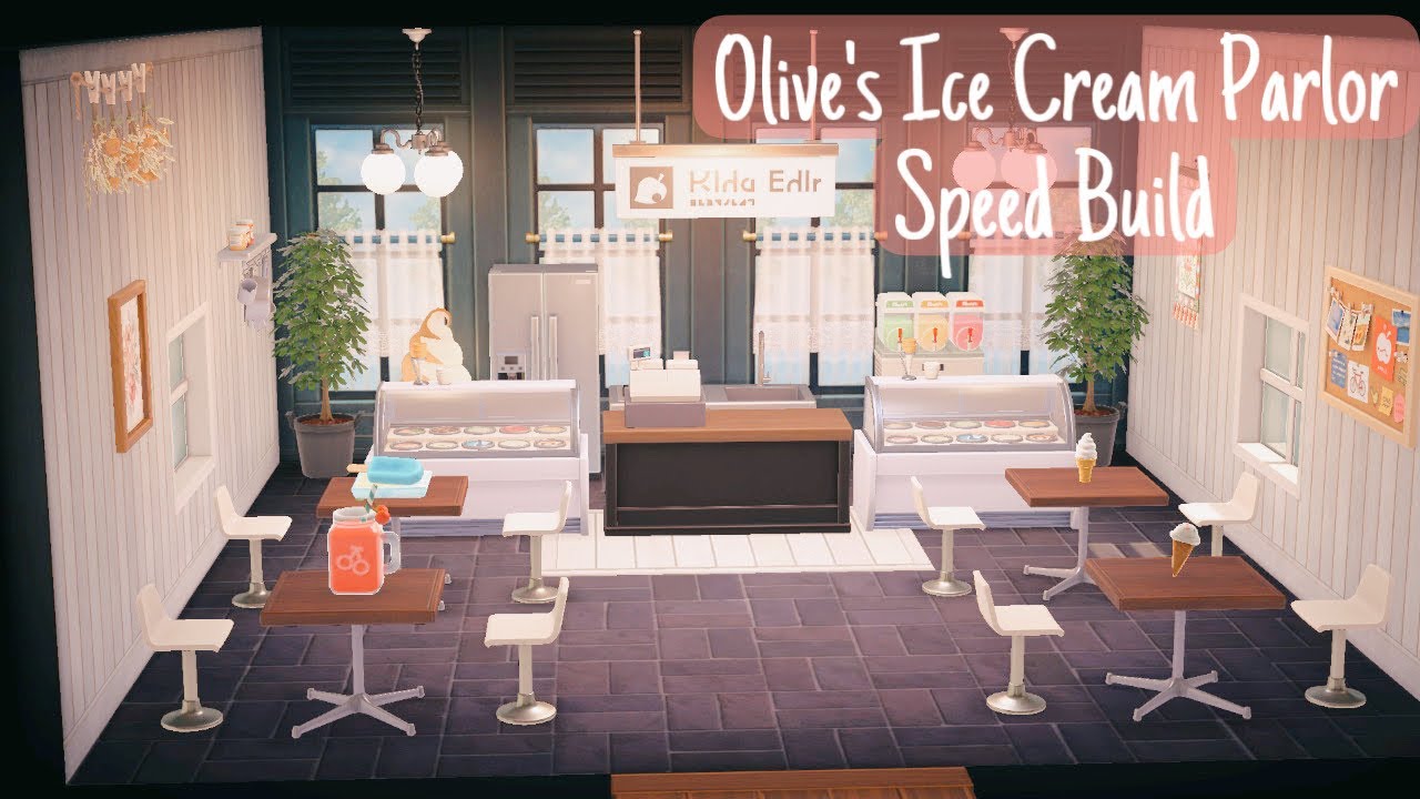 Olive's ICE-CREAM Parlor speed build!!🍦| Animal Crossing New Horizons | HHP