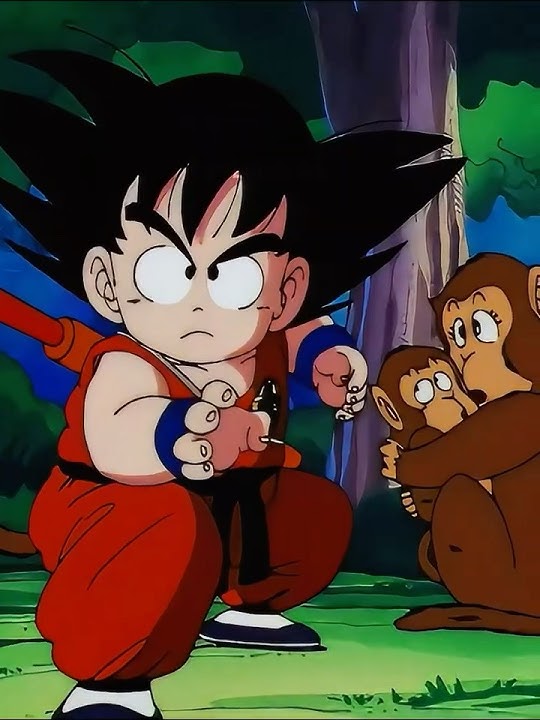 Goku Saves A Monkey And Her Baby | Dragon Ball #shorts