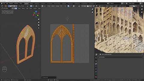 Modular Gothic Cathedral Modeling Blender 2.8x Timelapse Part 1