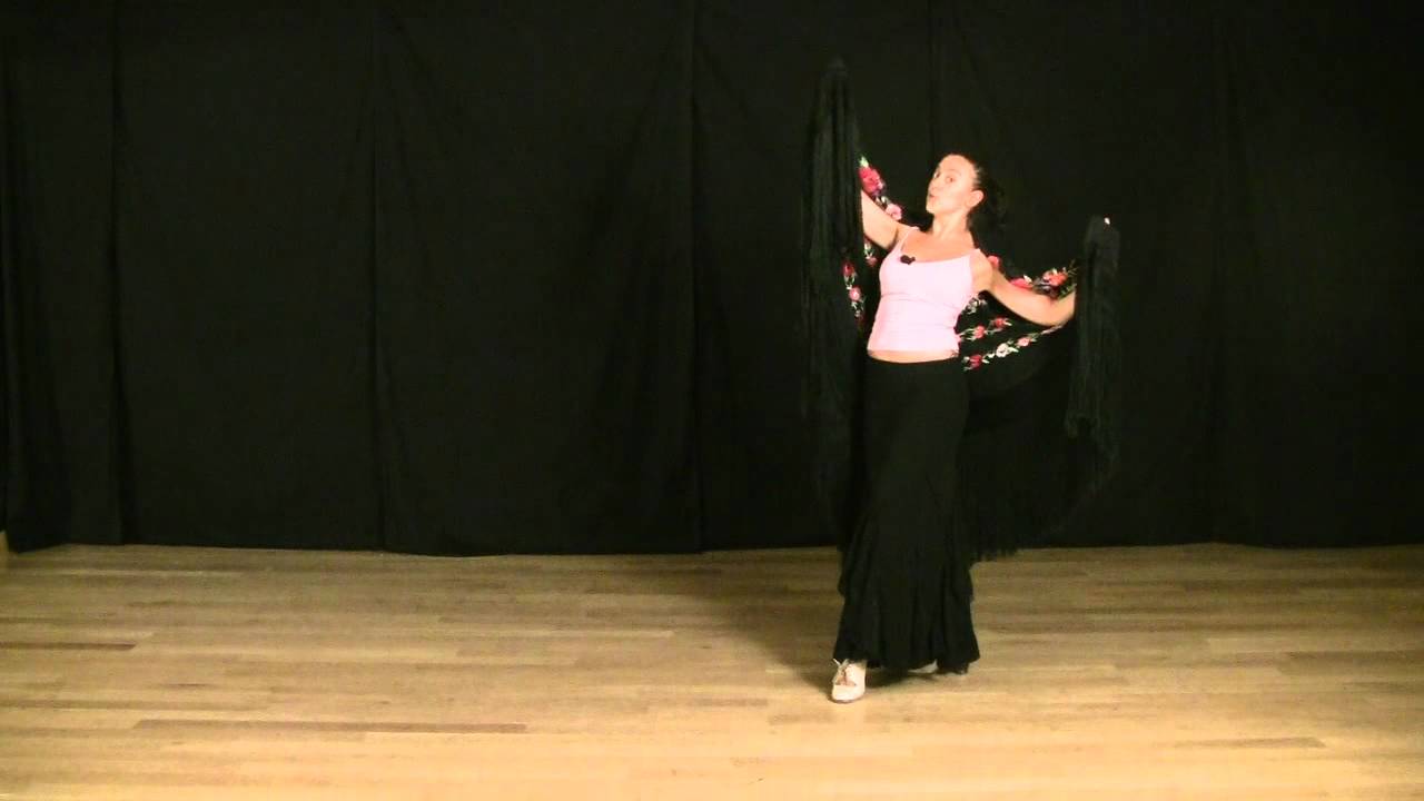 Flamenco shawl (mantón) exercises: Segundo marcaje