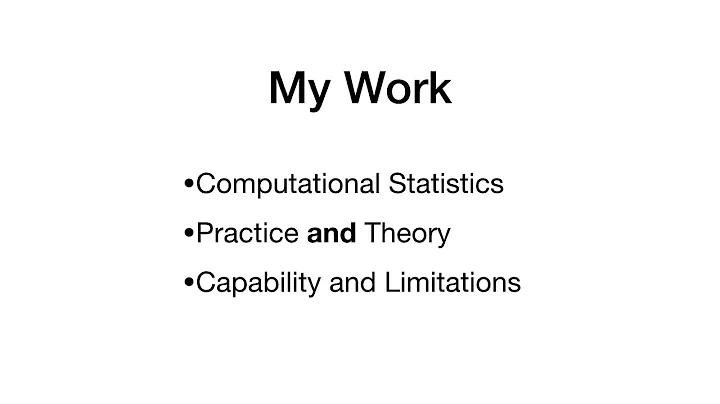 Modern Statistical Problems - Sam Power