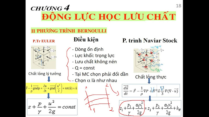 Bài tập thủy lực viết phuoeng trình becnoli năm 2024