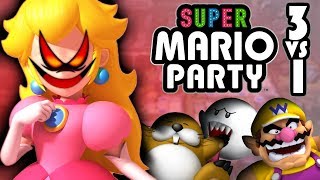TAKE DOWN PEACH! Super Mario Party - 3 vs 1 Funny Moments!! (Game 2)