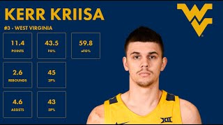 Kerr Kriisa - West Virginia - 2023-24 Transfer Portal Highlights