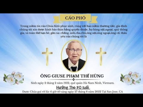 Video Đám Tang Ông Giuse Phạm Thế Hùng - youtube