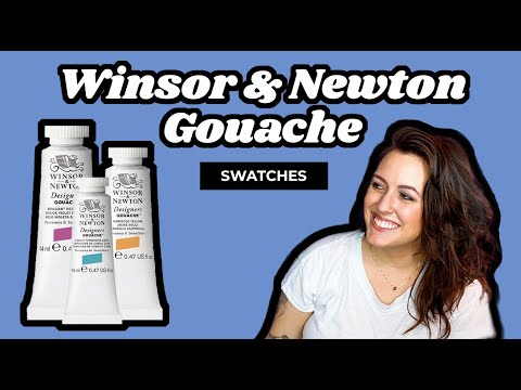 Winsor and Newton Designers Gouache paint swatches. #gouache