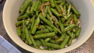 How to Make A Side Of Restaurant Style Sautéed Green Beans!With Caramelized Shallots & Garlic.