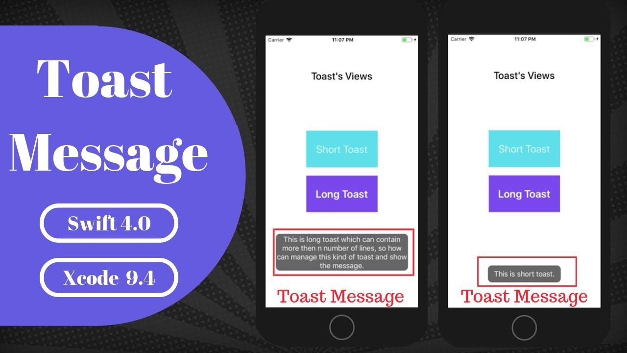 Custom Toast Message in iOS || Swift  || Xcode  - YouTube