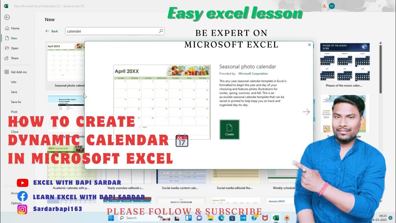 📆 Create Dynamic Calendar | How to Create Dynamic Calendar 🗓️ in Excel ...