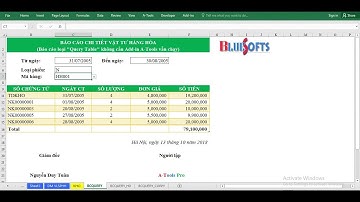 Hướng dẫn 2 cách tạo báo cáo query table trong Excel & Add-in A-Tools