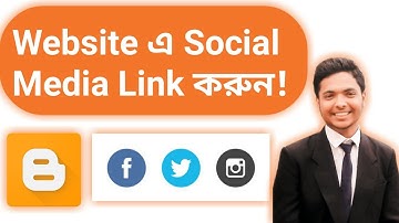 How to add social media link on Blogger| Custom blogger Template Social media icons in bangla 2020
