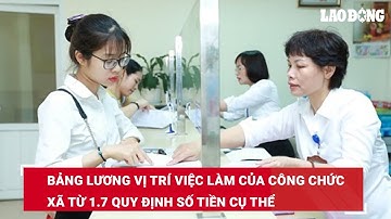 Bảng lương vị trí việc làm của công chức xã từ 1.7 quy định số tiền cụ thể | Báo Lao Động