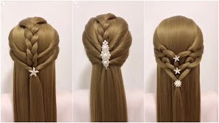 3 Easy party  hairstyle for bridal | hairstyle for wedding | hairstyle for engagement | hairstyle