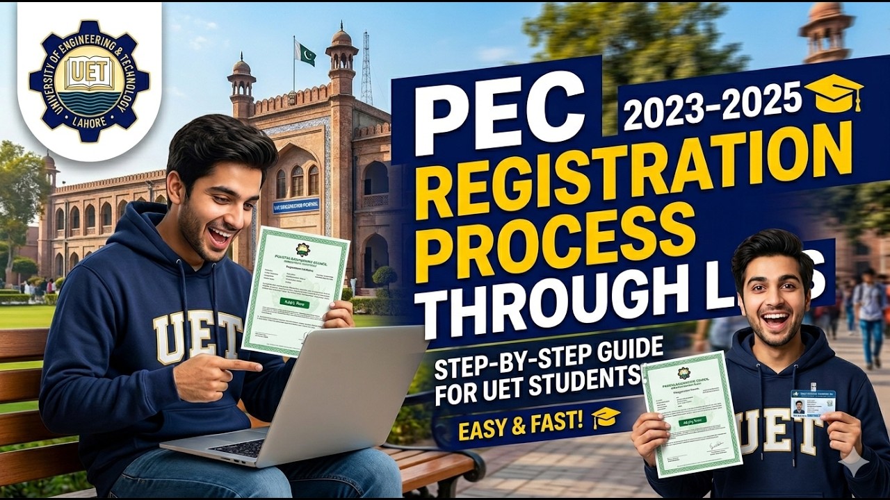 Pec Form Step by step PEC Registration Form filling process for UET student ...