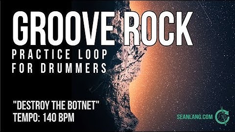 Groove Rock - Drumless Track For Drummers - "Destroy The Botnet"