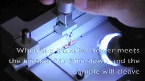 Cleaving with the LatticeAx indenter knob