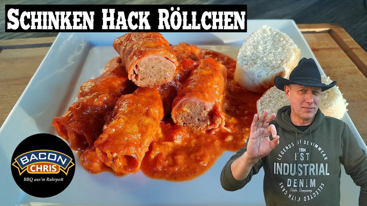 Schinken-Hack-Röllchen mit leckerer Soße und Käse 🤠🔥🔥 - YouTube