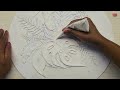 Make 3d plaster painting using wall putty with easy trick