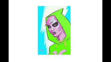 Daily DEATH BETTY 1, Procreate Time Lapse Video