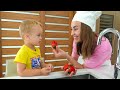 Mom teaches Chris to do checklist tasks - funny adventures for kids!