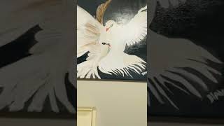 My 🖼️ #canvaspainting #painting #australia #birds #lovebirds #canvas #nepal #look favorite ❤️ art