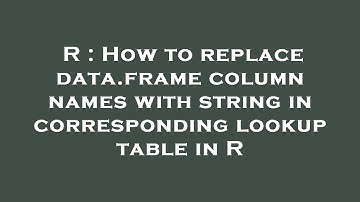 R : How to replace data.frame column names with string in corresponding lookup table in R