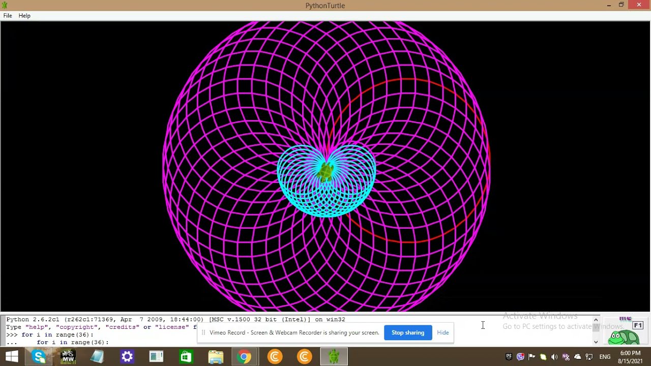 Small VS Big (spirograph- python turtle) - YouTube