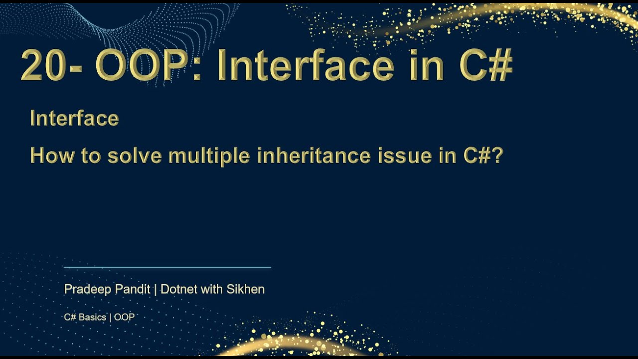 Interface in C# | Multiple Inheritance Issue Solved | C# Basic for Beginners | Learn C# Step by Step