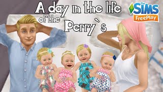 A DAY IN THE LIFE OF QUADRUPLETS || SIMS FREEPLAY ||