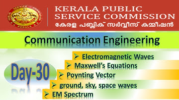 Electromagnetic Waves || Maxwell’s Equations || Poynting Vector || ground, sky, space waves