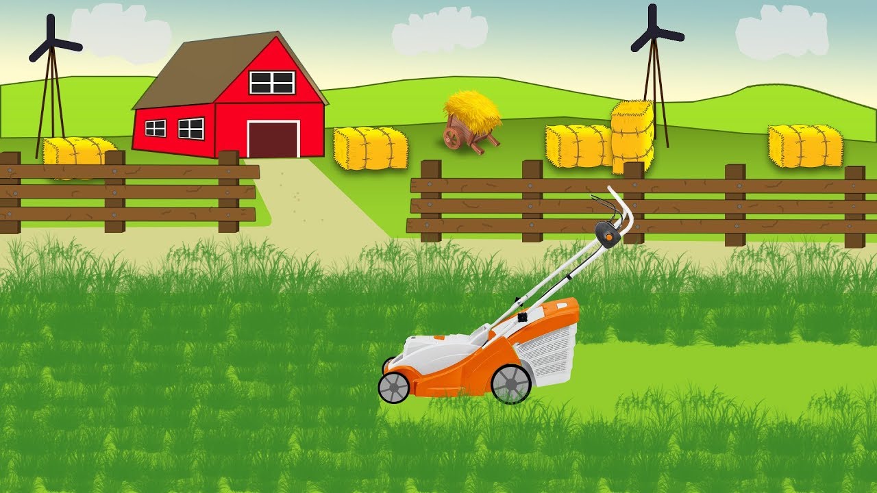 toy lawn mower with grass box