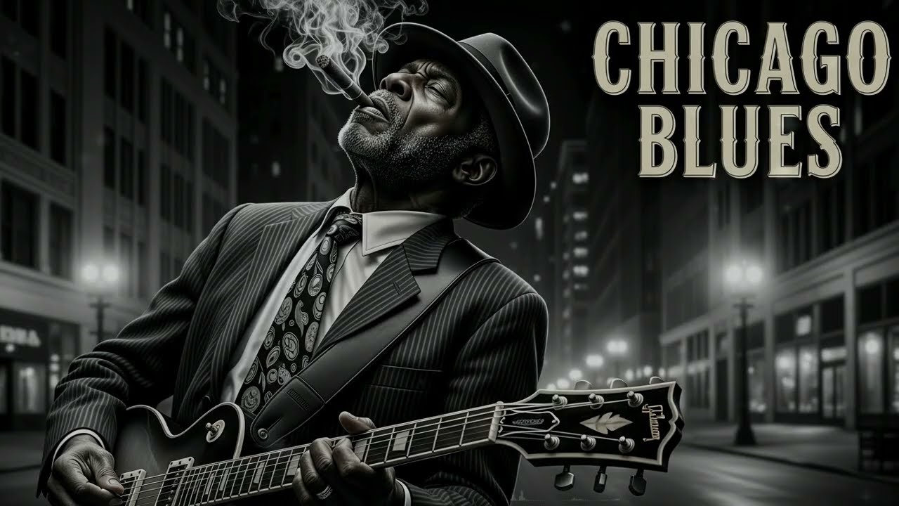 Chicago Blues Deep Night | Slow Burning Guitar Blues and Smoky Atmosphere