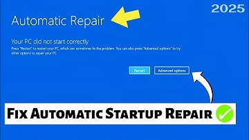 How to Fix Automatic Repair Loop in Windows 11 & 10 | Startup Repair Couldn’t Repair Your PC - 2025