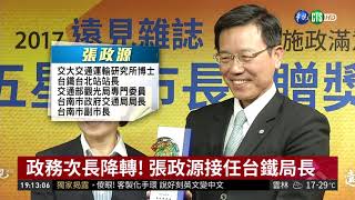 政務次長降轉! 張政源接任台鐵局長| 華視新聞 20181029