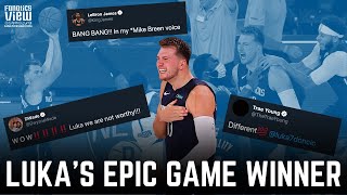 NBA Superstars \& NBA Legends React to Luka Doncic Epic Game Winner vs. LA Clippers