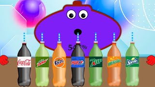Low battery overcharged by drinking famous soft drinks | Mukbang animation  || Asmr drinking sounds screenshot 2