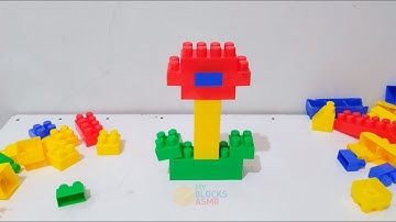 SATISFYING ASMR BUILDING BLOCKS FLOWER| DIY LEGO MOC ✨ #blocks #buildingblock #legomoc