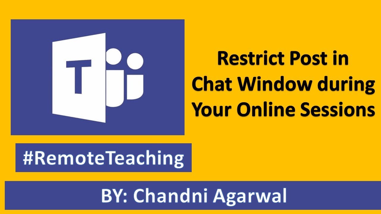 How To Restrict Post in Chat Window in MS Teams | Channel Settings in MS Teams | Remote Teaching
