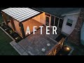 Backyard Makeover Time Lapse Before and After - Ground Level Deck, Paver Patio, and Covered Pergola!