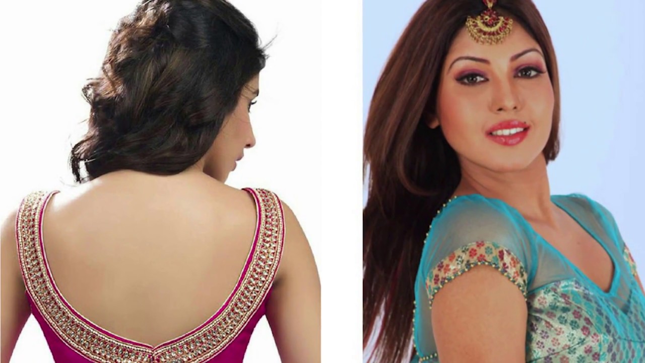 V Neck Blouse designs - Blouse designs 2019 - व् नैक ब्लाउज डिज़ाइन mehndi photo