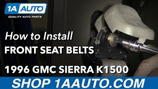 How to Remove Front Seat Belts 8898 GMC K1500