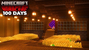 I Survived 100 Days Building a Cozy UNDERGROUND CAVE BASE in Minecraft Hardcore