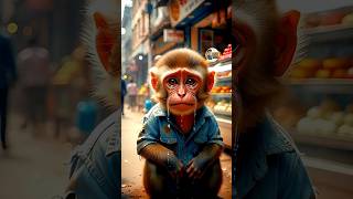 The Monkey Who Became Rich 🍌✨| Inspiring Short Story | From Street to Supercar🚗#shorts #cartoon