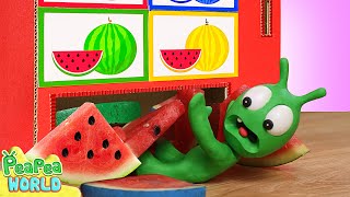 Pea Pea got stuck in a Watermelon Vending Machine - Cartoon for kids